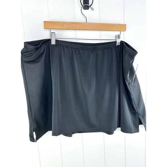 NWT Swim by CACIQUE Black Swim Skirt Size 28 built in briefs $53 - Picture 3 of 14